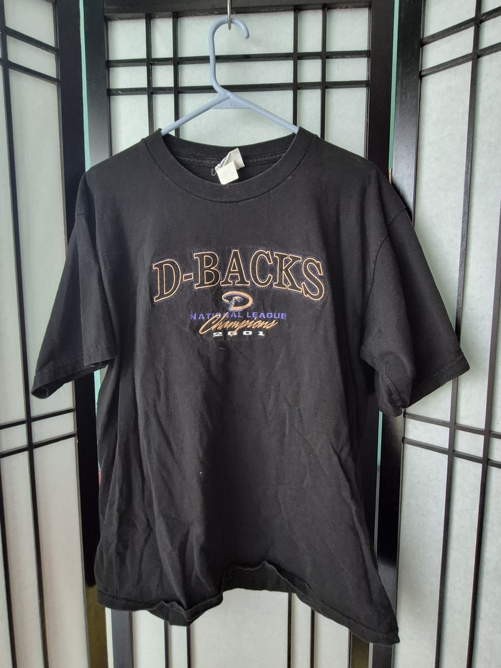 Vintage 2001 Arizona Diamondbacks NL Champions Lee Sport MLB T-Shirt Y2K Graphic